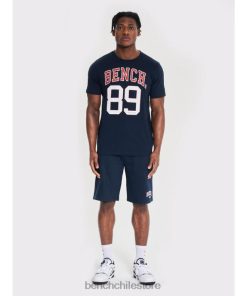 Bench hombres Conjunto de camiseta y pantalón corto ralhut marina de guerra vestir RFH4F64 Bench. Jacket