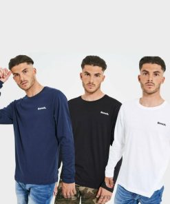 Bench hombres Pack de 3 camisetas de estar por casa viren clasificado vestir RFH4F21 Sudadera Bench