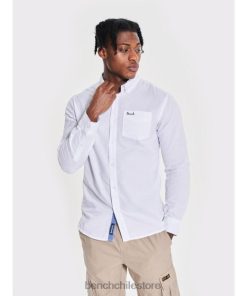 Bench hombres camisa de manga larga blanco vestir RFH4F34 Bench. Jacket
