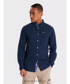 Bench hombres camisa de manga larga marina de guerra vestir RFH4F24 Sudadera Bench