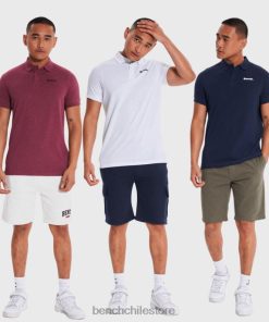 Bench hombres pack de 3 polos en blanco clasificado vestir RFH4F1 Bench. Jacket