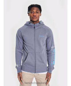Bench hombres sudadera con capucha y cremallera Lucian gris acero vestir RFH4F61 Bench. Jacket