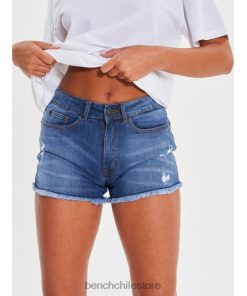Bench mujer pantalones cortos de mezclilla lena azul medio vestir RFH4F135 Sudadera Bench